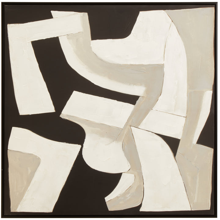 Nuoro Monochrome Abstract Textured Wall Art