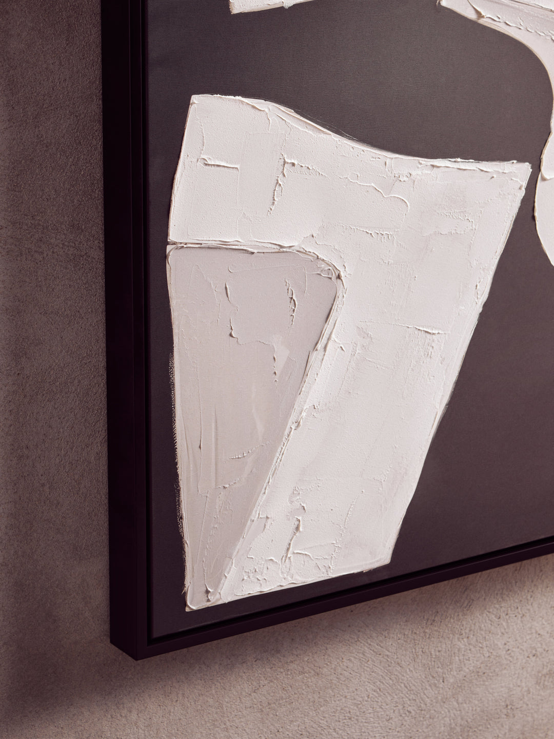 Nuoro Monochrome Abstract Textured Wall Art
