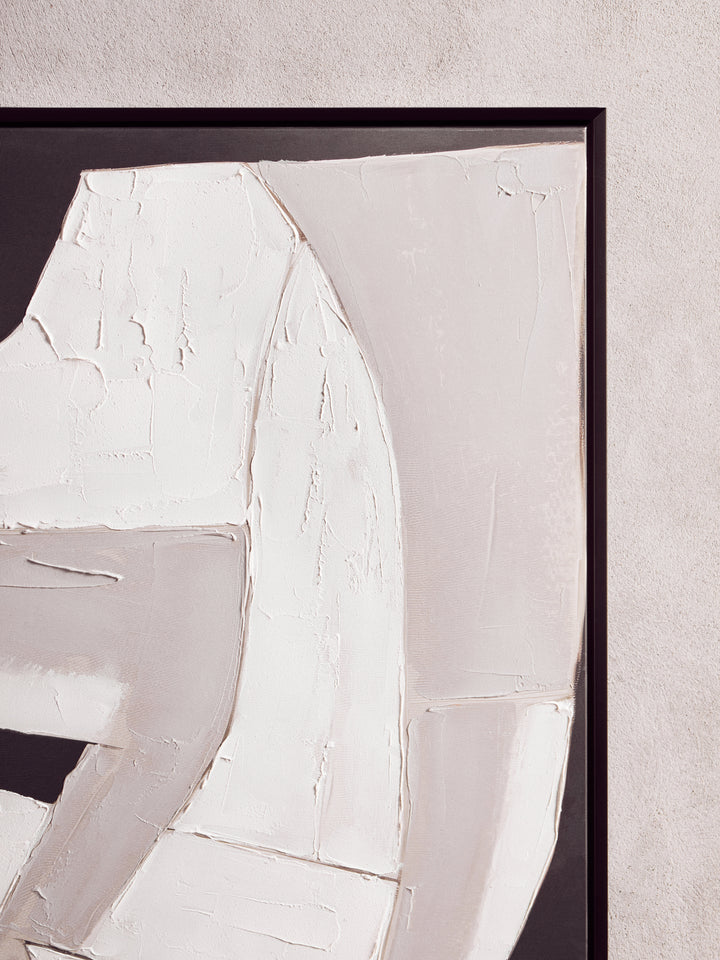 Nuoro Monochrome Abstract Textured Wall Art