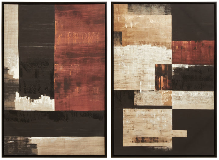 Nuoro Set Of 2 Multi Colour Wall Art