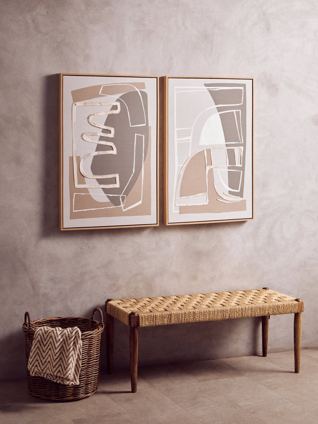 Nuoro Set Of 2 Neutral Wall Art