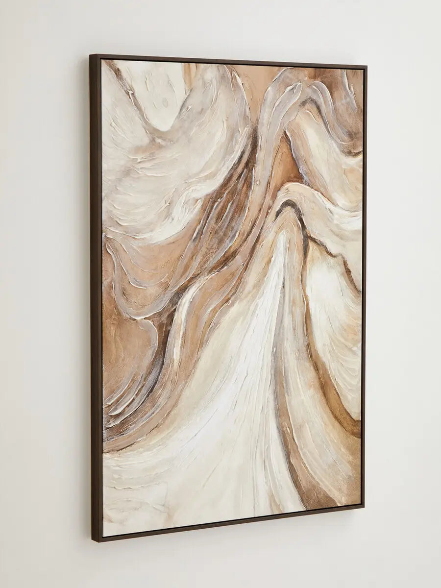 Catania Neutral Abstract Textured Wall Art