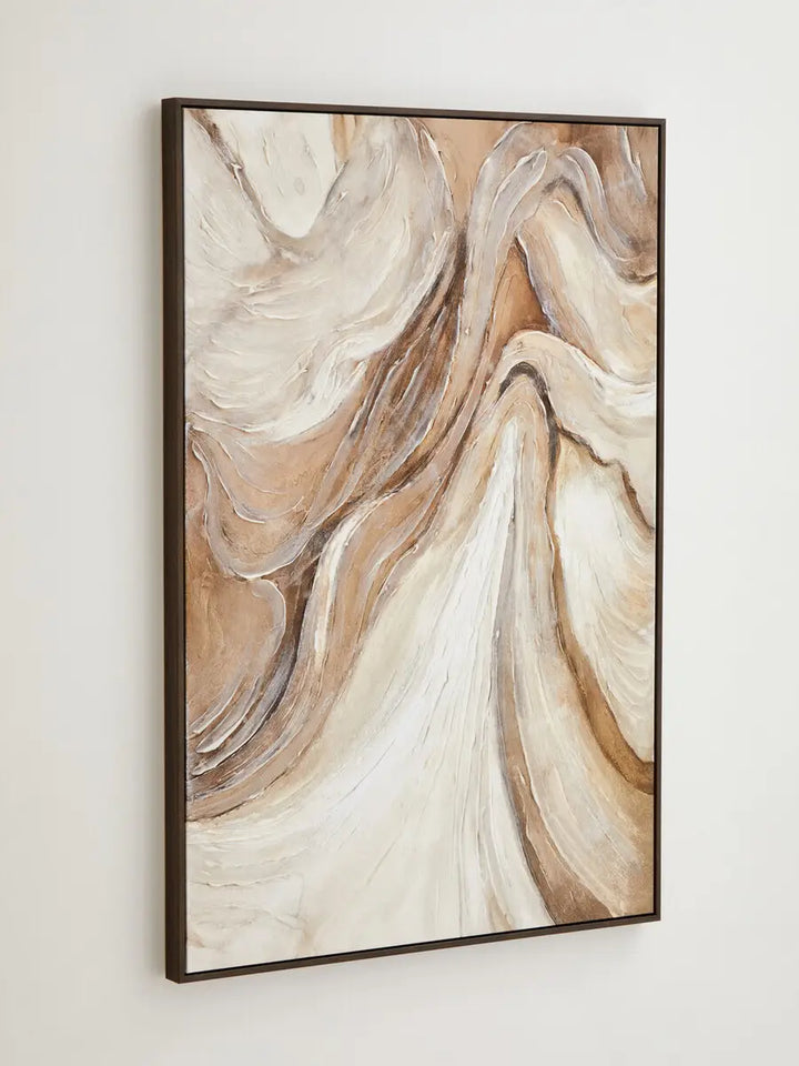 Catania Neutral Abstract Textured Wall Art