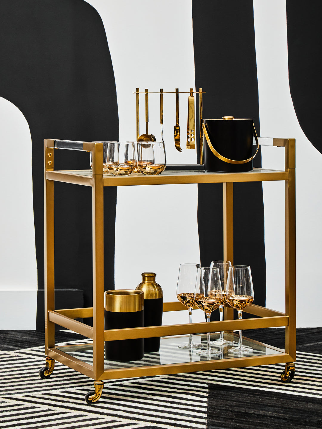 Soho Black Slate and Gold Bar Tools