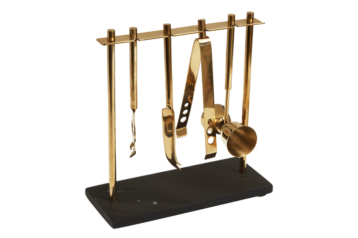 Soho Black Slate and Gold Bar Tools