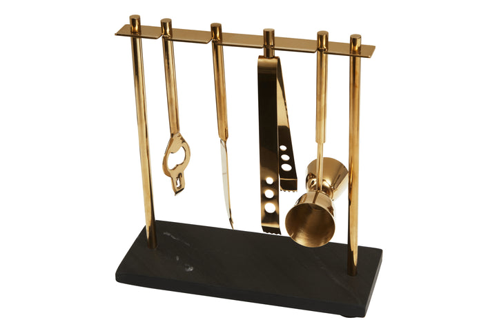 Soho Black Slate and Gold Bar Tools