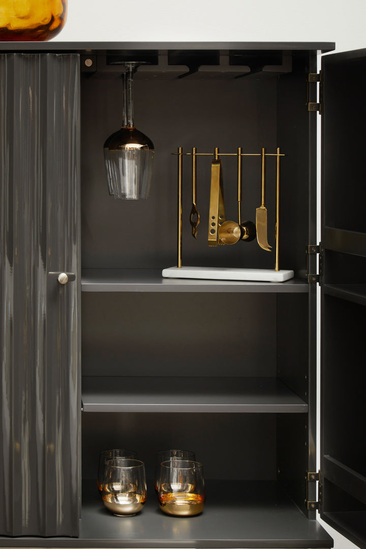 Soho White Marble And Gold Bar Tools