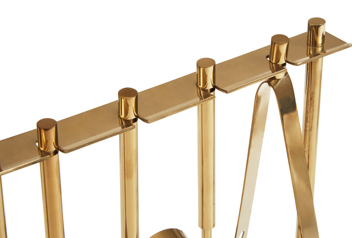 Soho White Marble And Gold Bar Tools