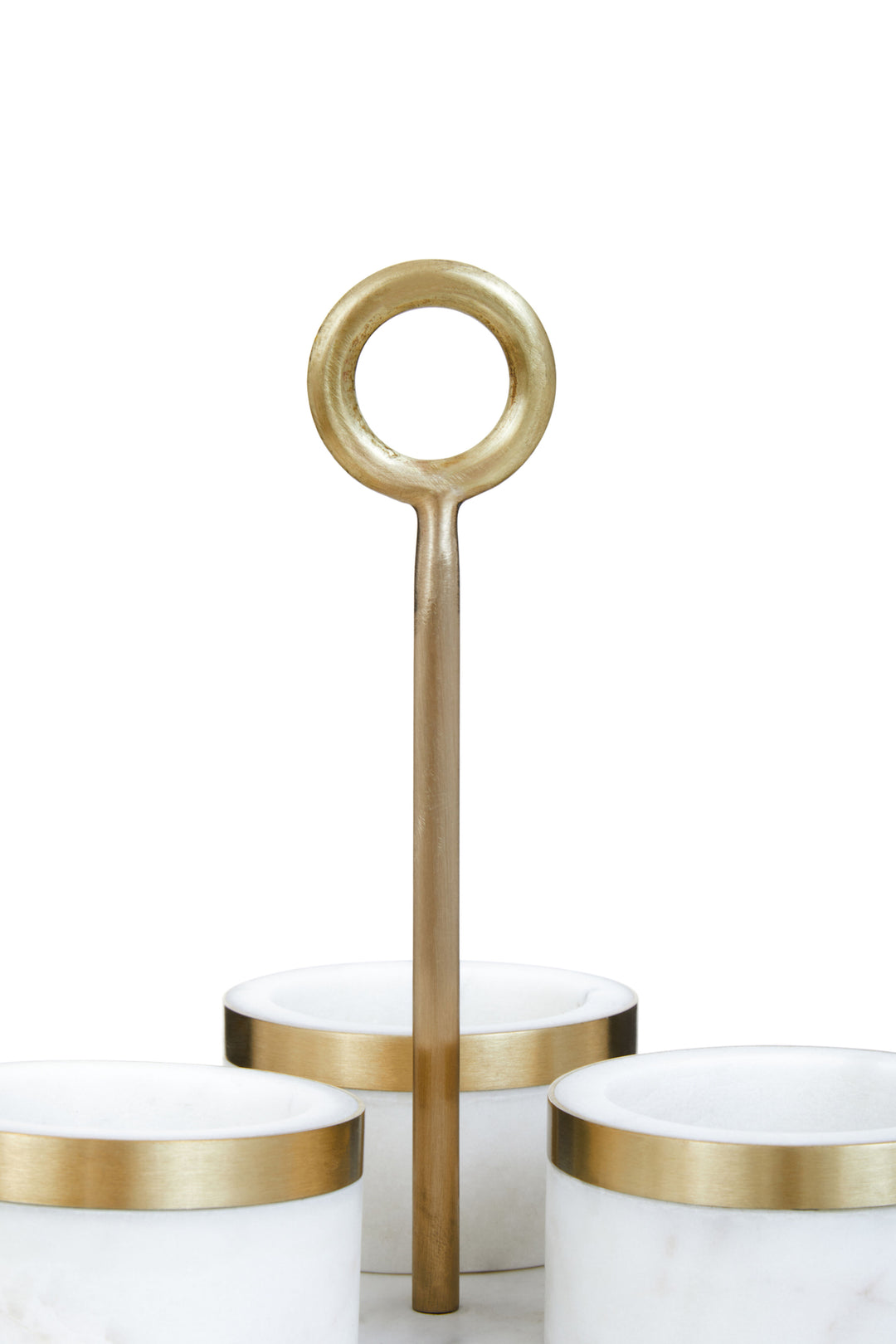 Soho Condiment Set with White Marble Serving Tray