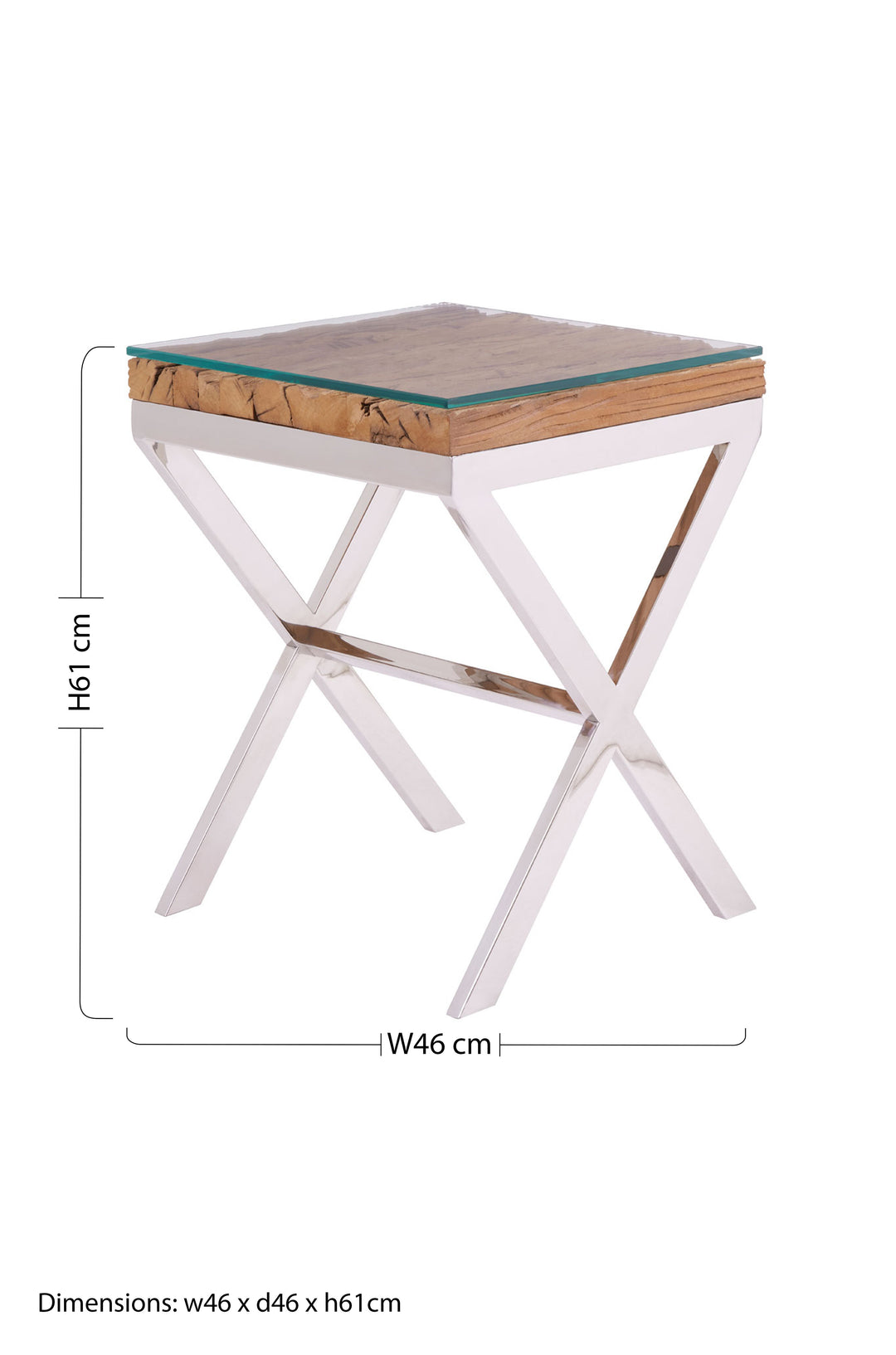 Florence Crossed Base Side Table