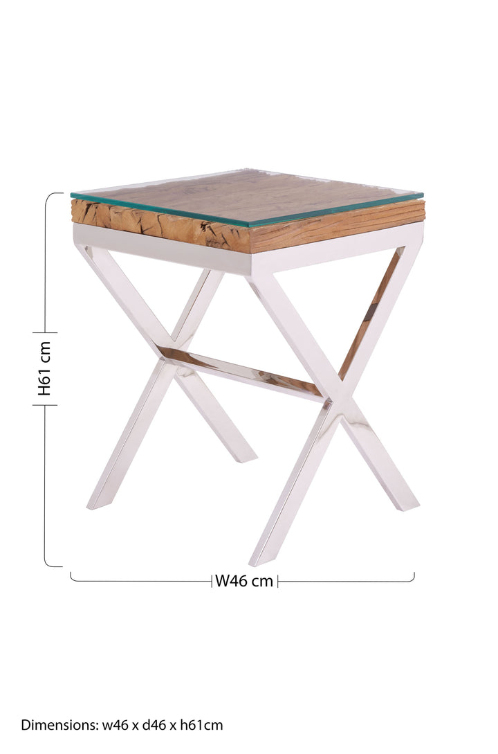 Florence Crossed Base Side Table
