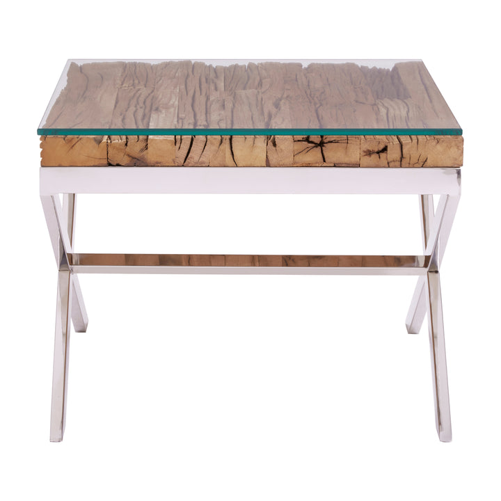 Florence Crossed Base End Table