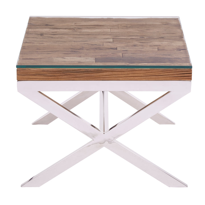 Florence Crossed Base End Table