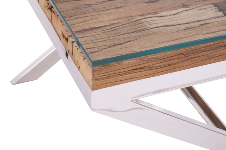 Florence Crossed Base End Table