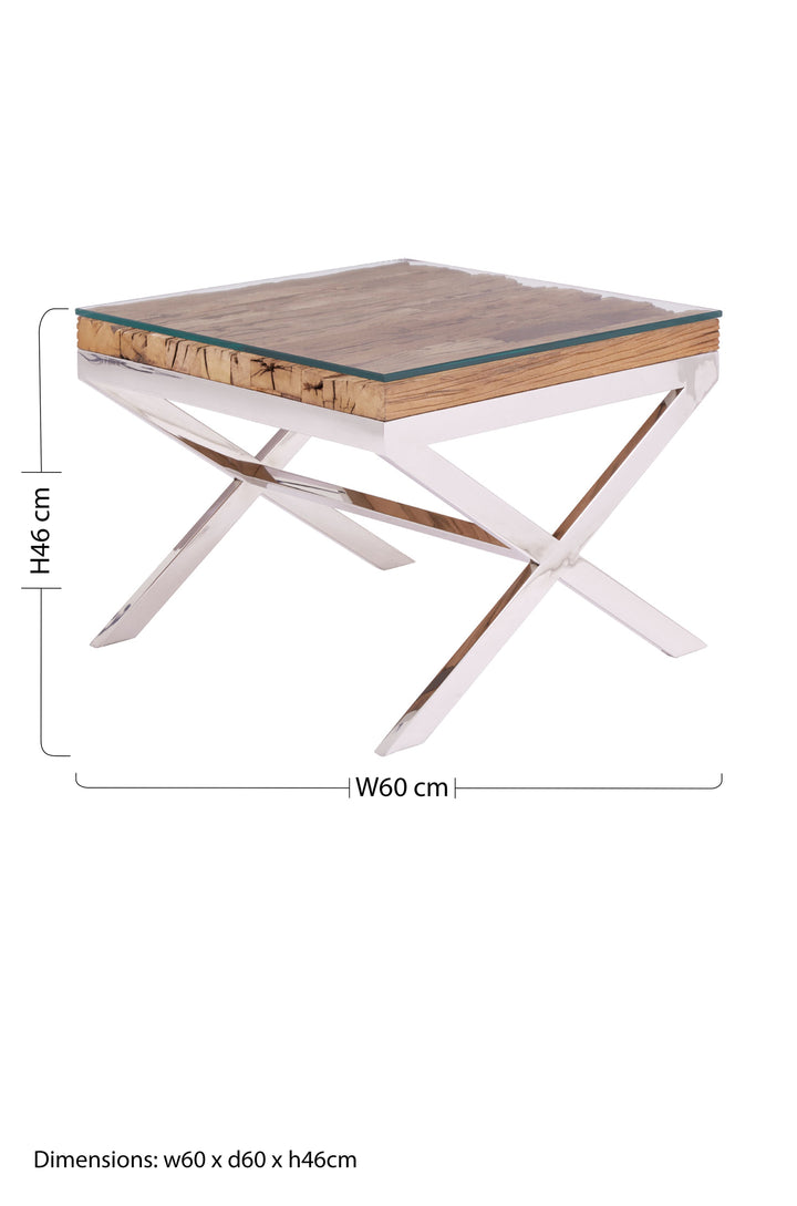 Florence Crossed Base End Table