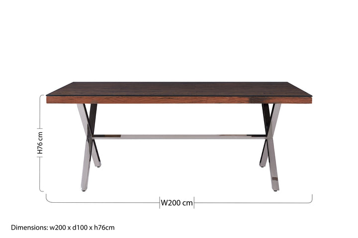 Florence Crossed Base Dining Table