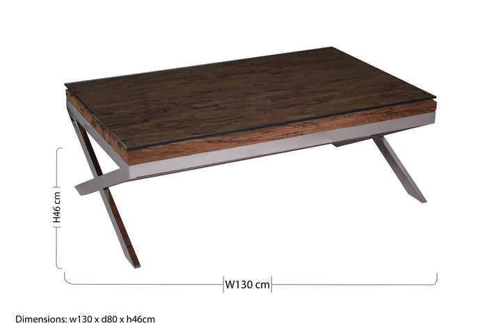 Florence Crossed Base Coffee Table
