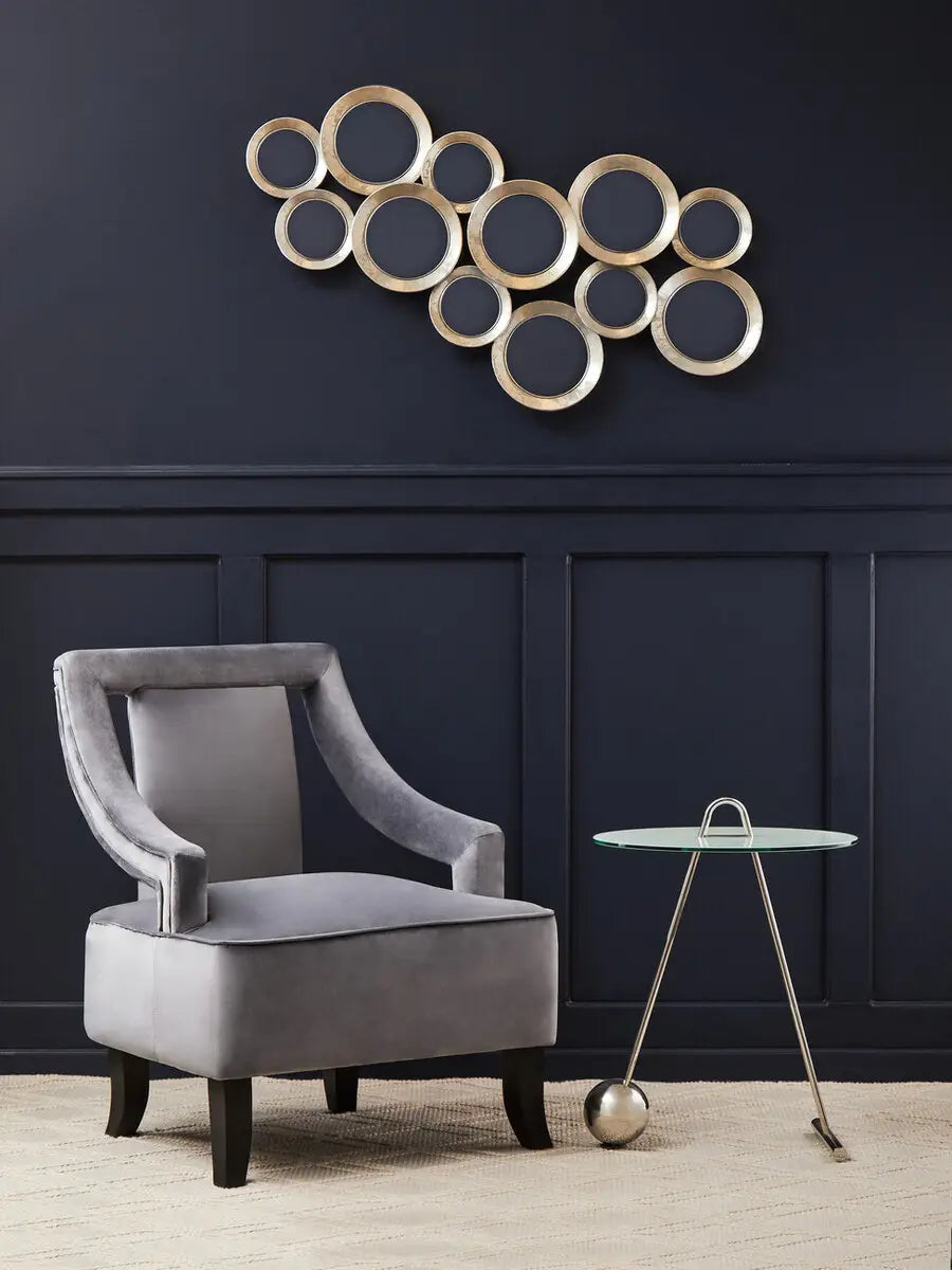 Piave Grey Velvet Chair
