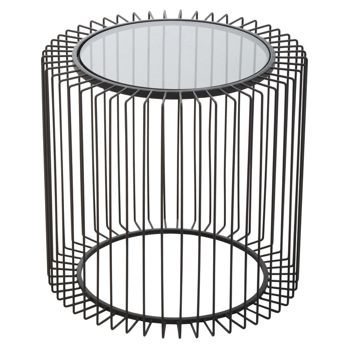 Otranto Round End Table With Glass Top