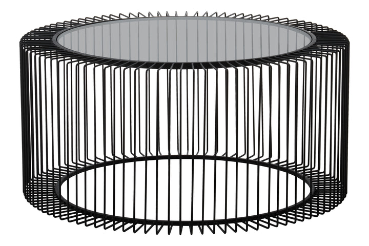 Otranto Round Coffee Table With Glass Top