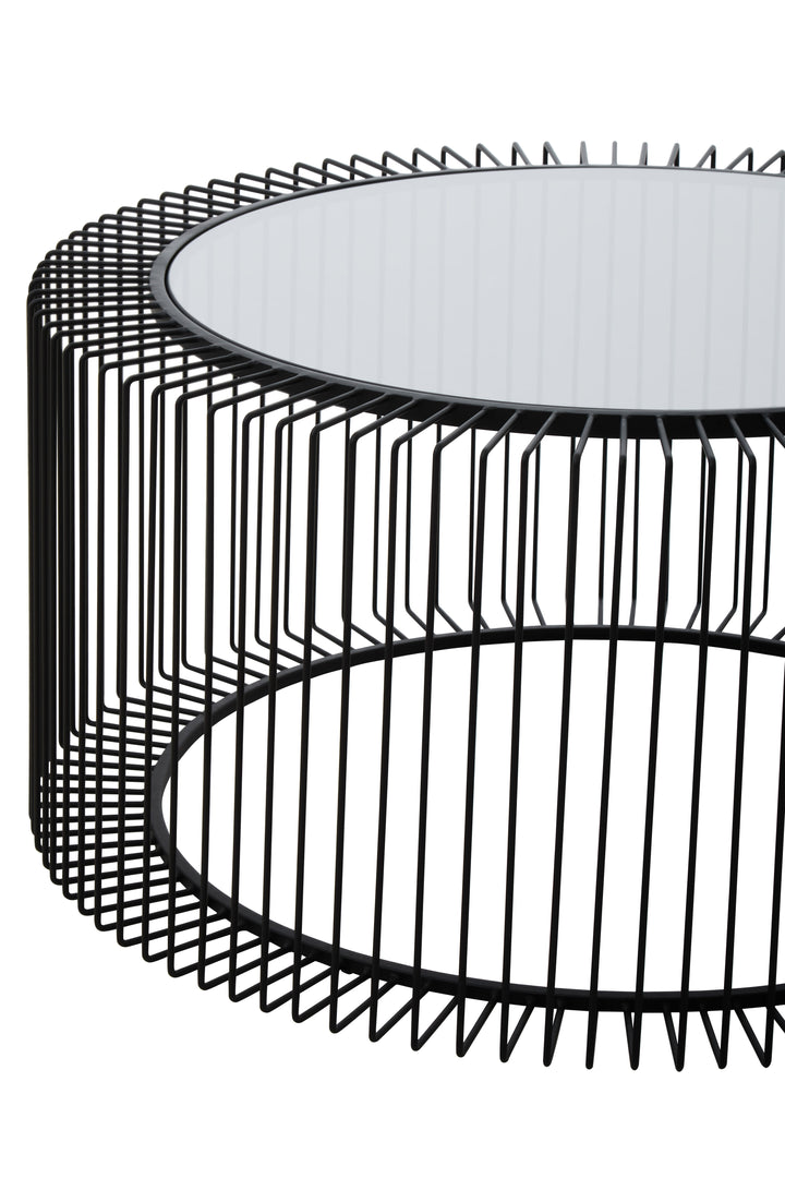 Otranto Round Coffee Table With Glass Top