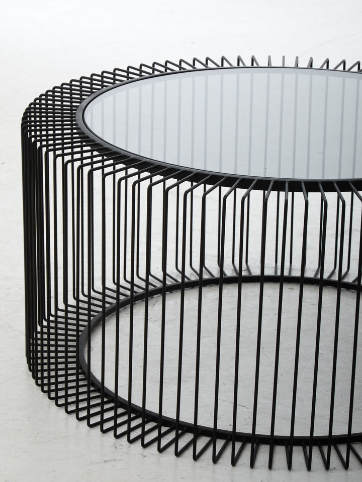 Otranto Round Coffee Table With Glass Top