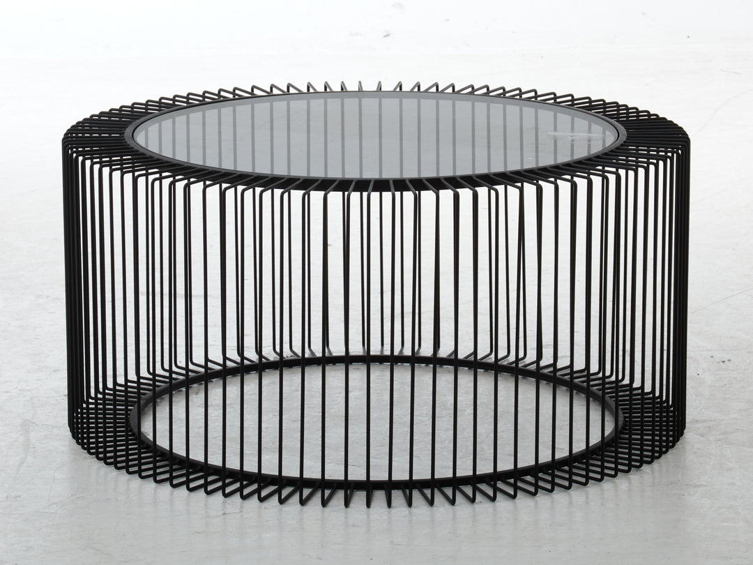 Otranto Round Coffee Table With Glass Top