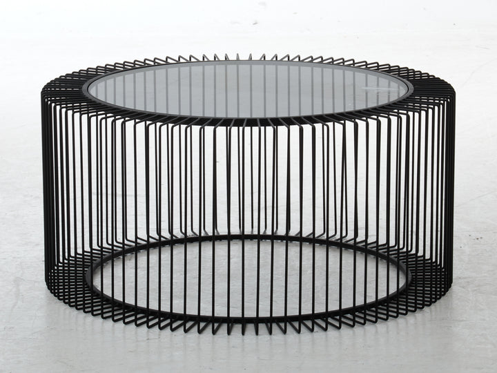 Otranto Round Coffee Table With Glass Top