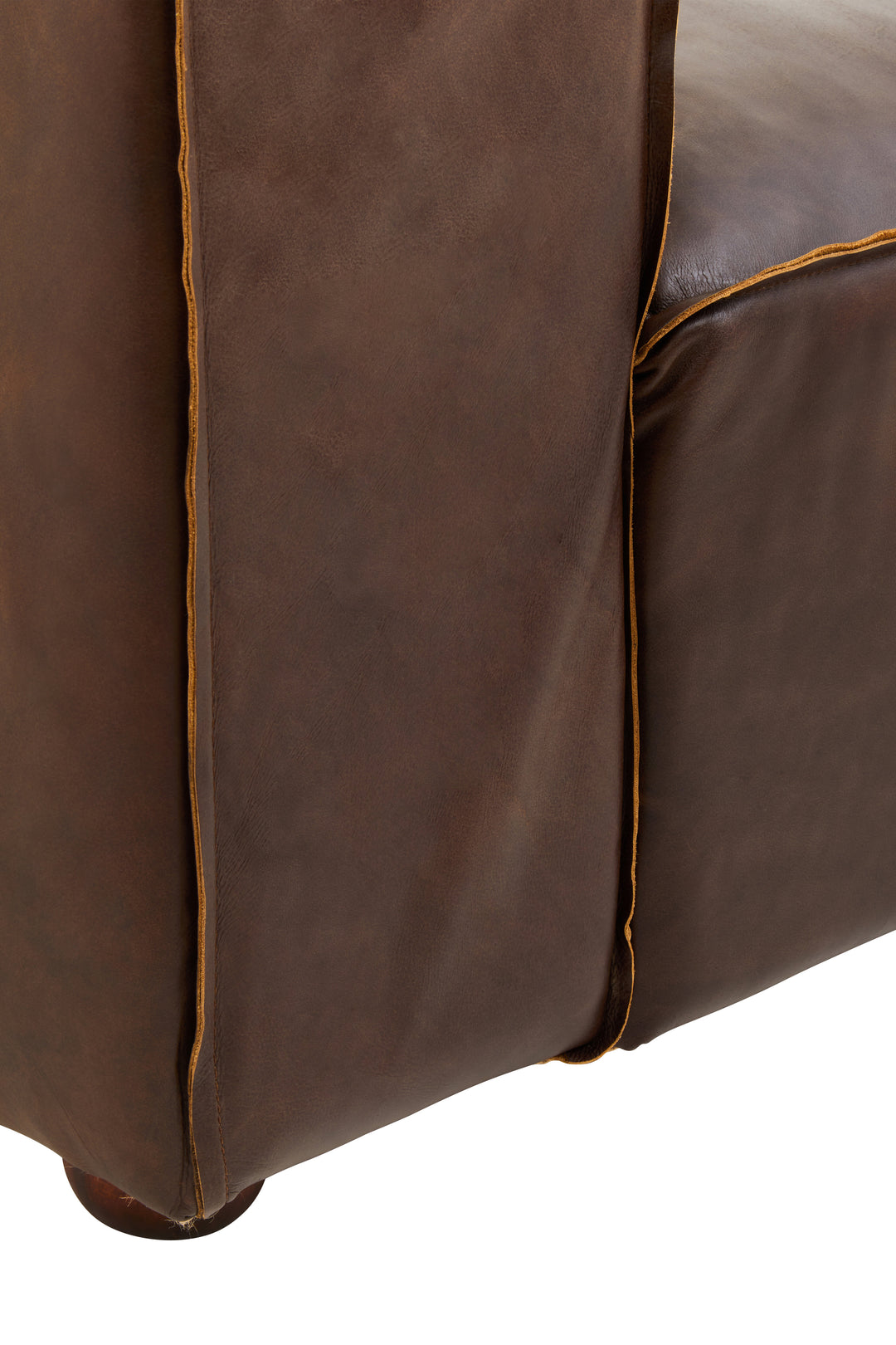 Tuscania Two Seater Brown Leather Sofa