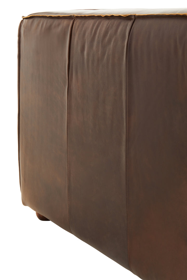 Tuscania Two Seater Brown Leather Sofa