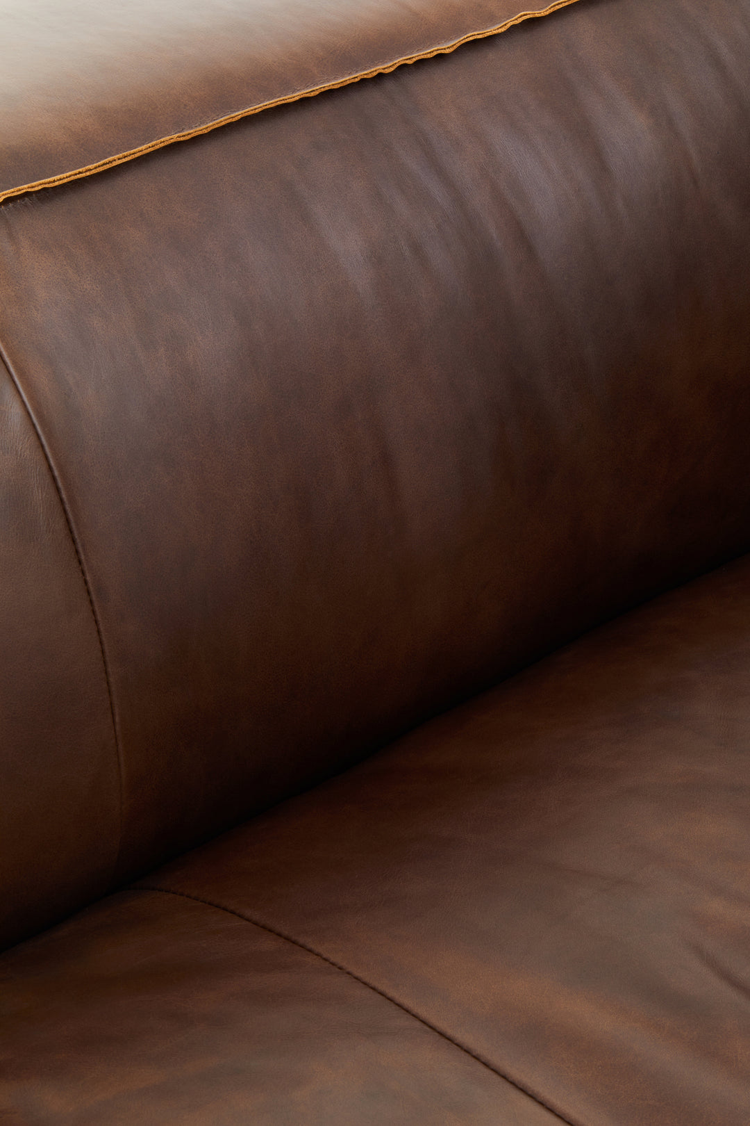 Tuscania Two Seater Brown Leather Sofa