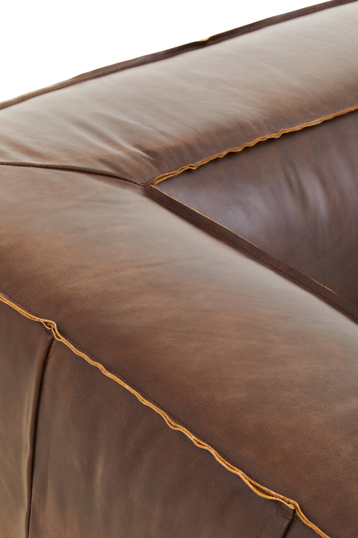 Tuscania Two Seater Brown Leather Sofa