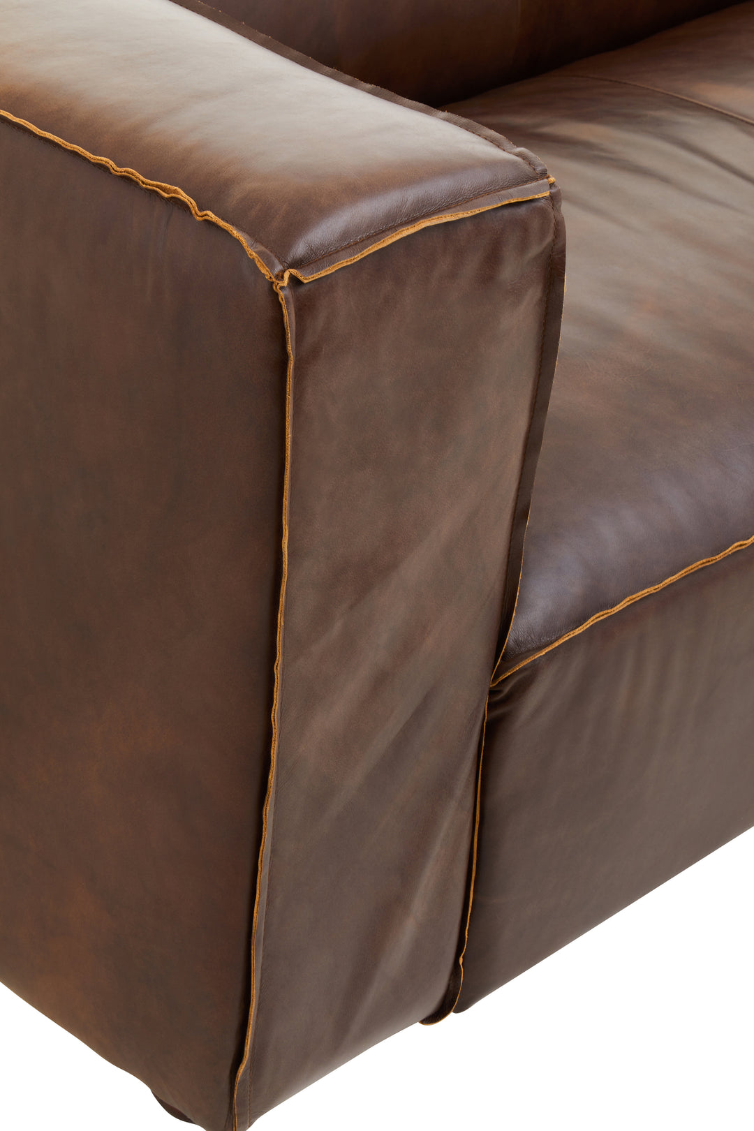 Tuscania Two Seater Brown Leather Sofa