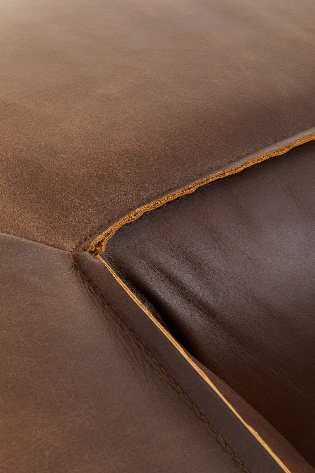 Tuscania Three Seater Brown Leather Sofa