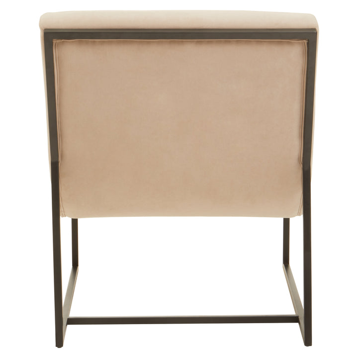 Lusso Ivory Velvet Cocktail Chair