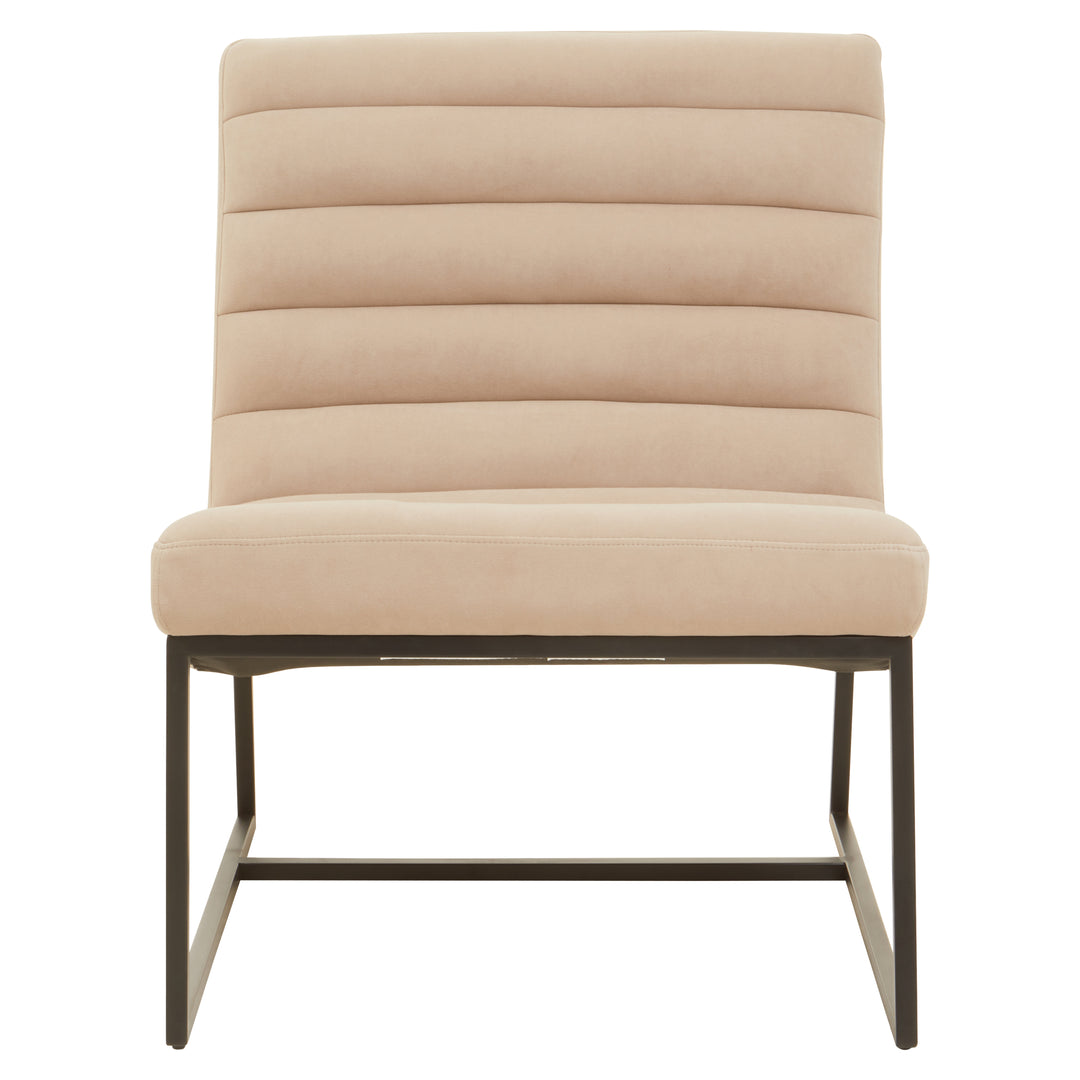 Lusso Ivory Velvet Cocktail Chair