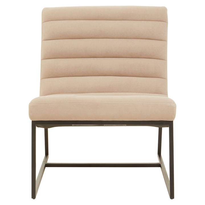 Lusso Ivory Velvet Cocktail Chair