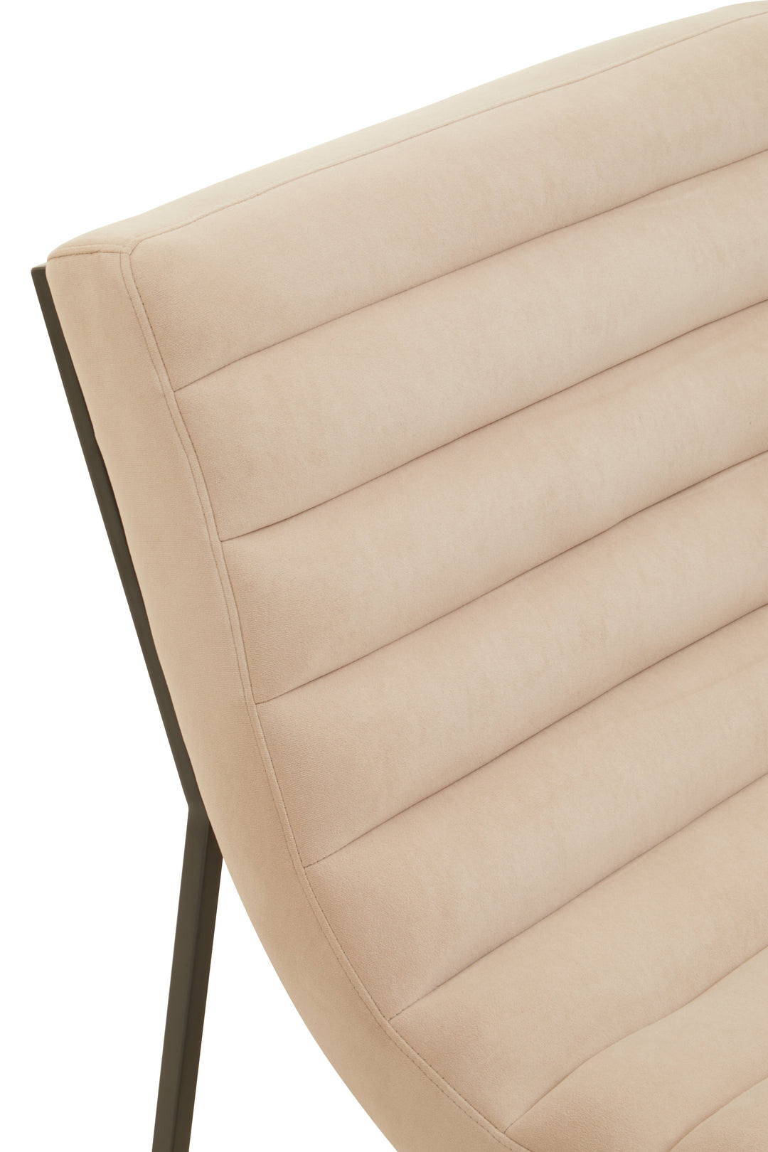 Lusso Ivory Velvet Cocktail Chair