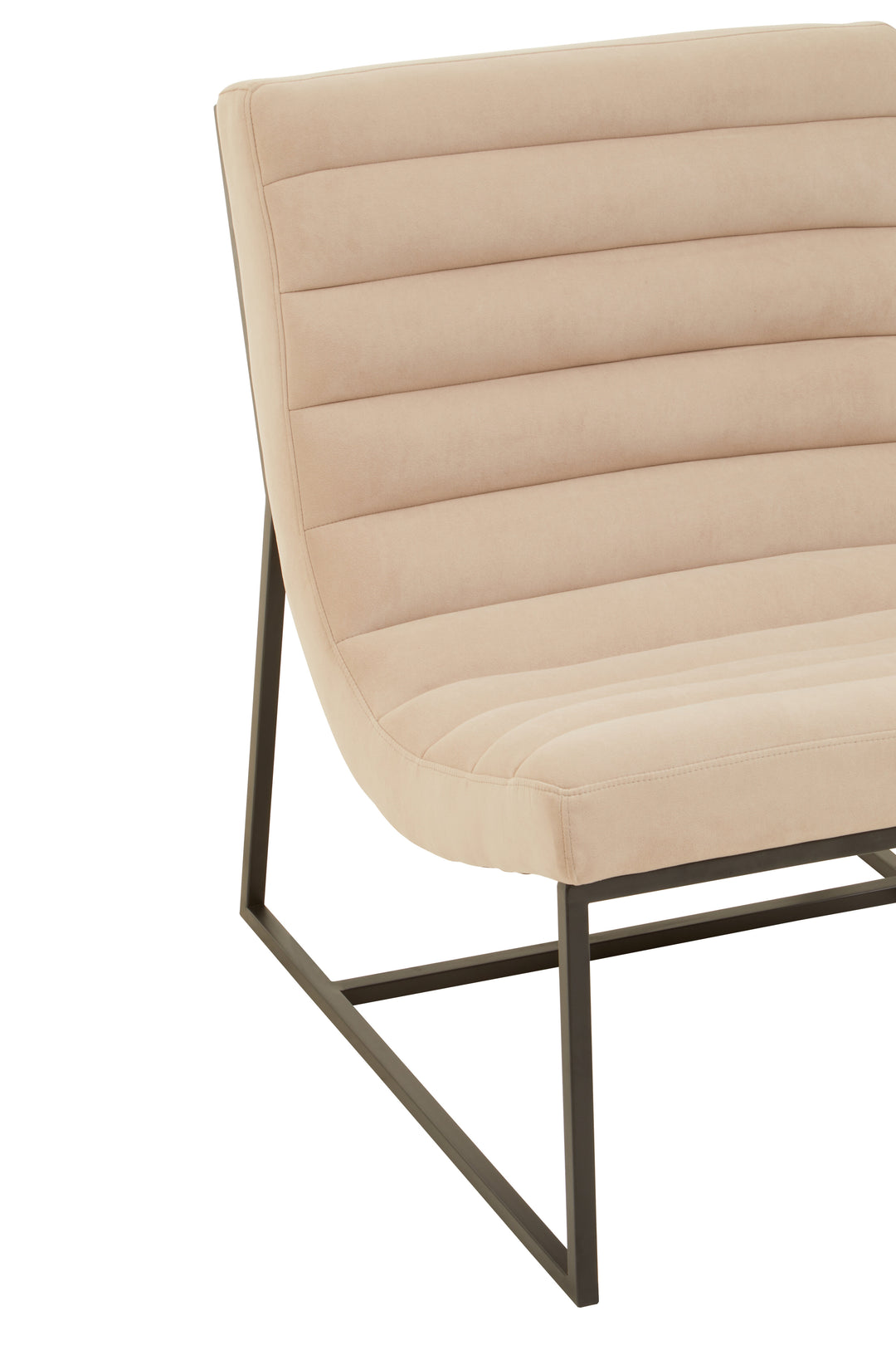 Lusso Ivory Velvet Cocktail Chair