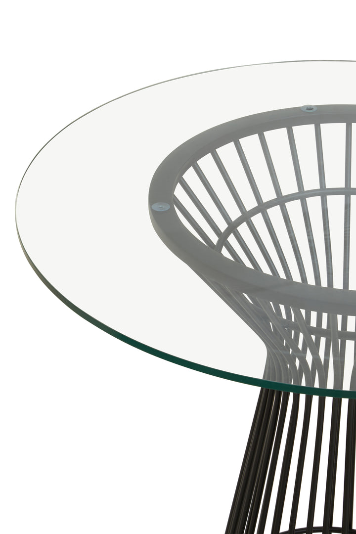Lusso Round Matte Black Dining Table