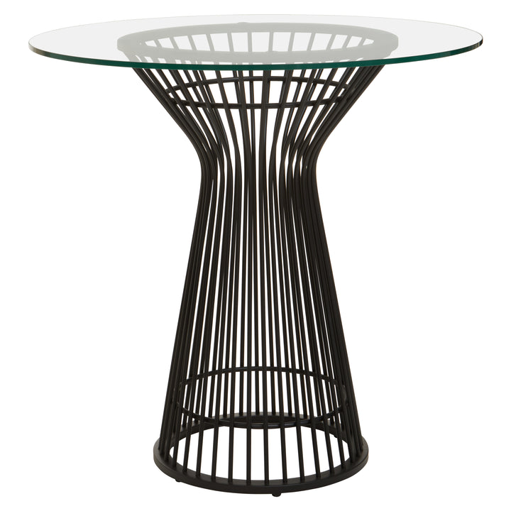 Lusso Round Matte Black Dining Table