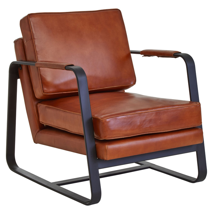Palermo Tan Leather Armchair