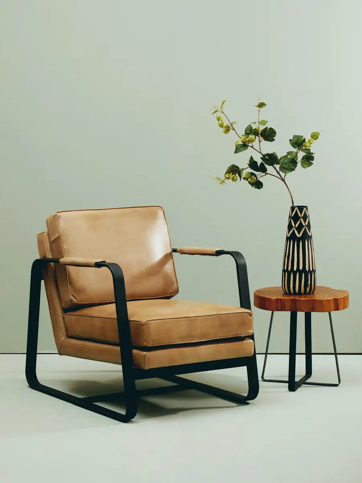 Palermo Buffalo Grey Leather Armchair