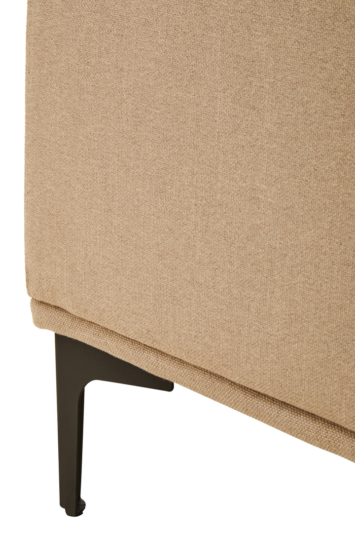 Taranto Neutral Three Seat Left Chaise Sofa