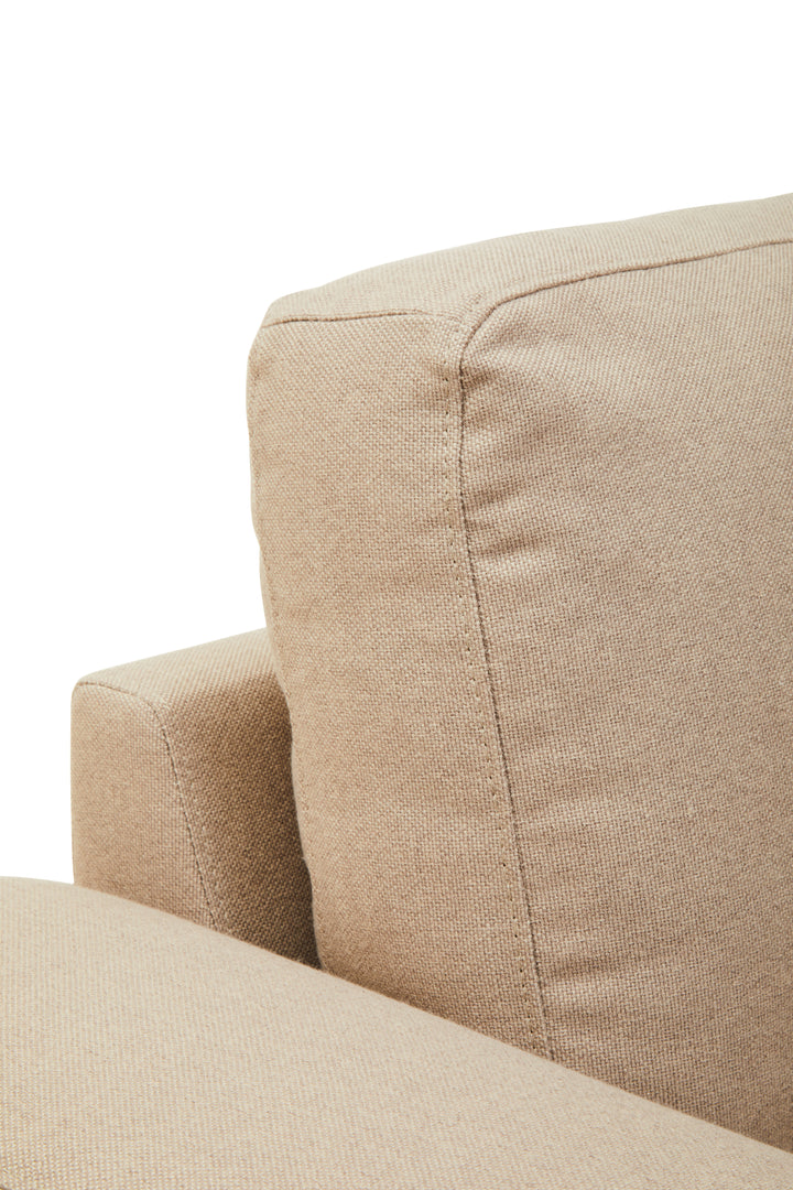 Taranto Neutral Three Seat Left Chaise Sofa