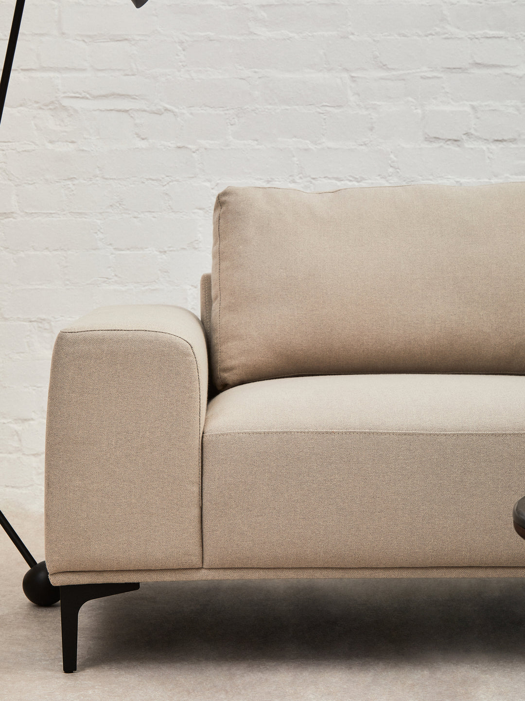 Taranto Neutral Three Seat Left Chaise Sofa
