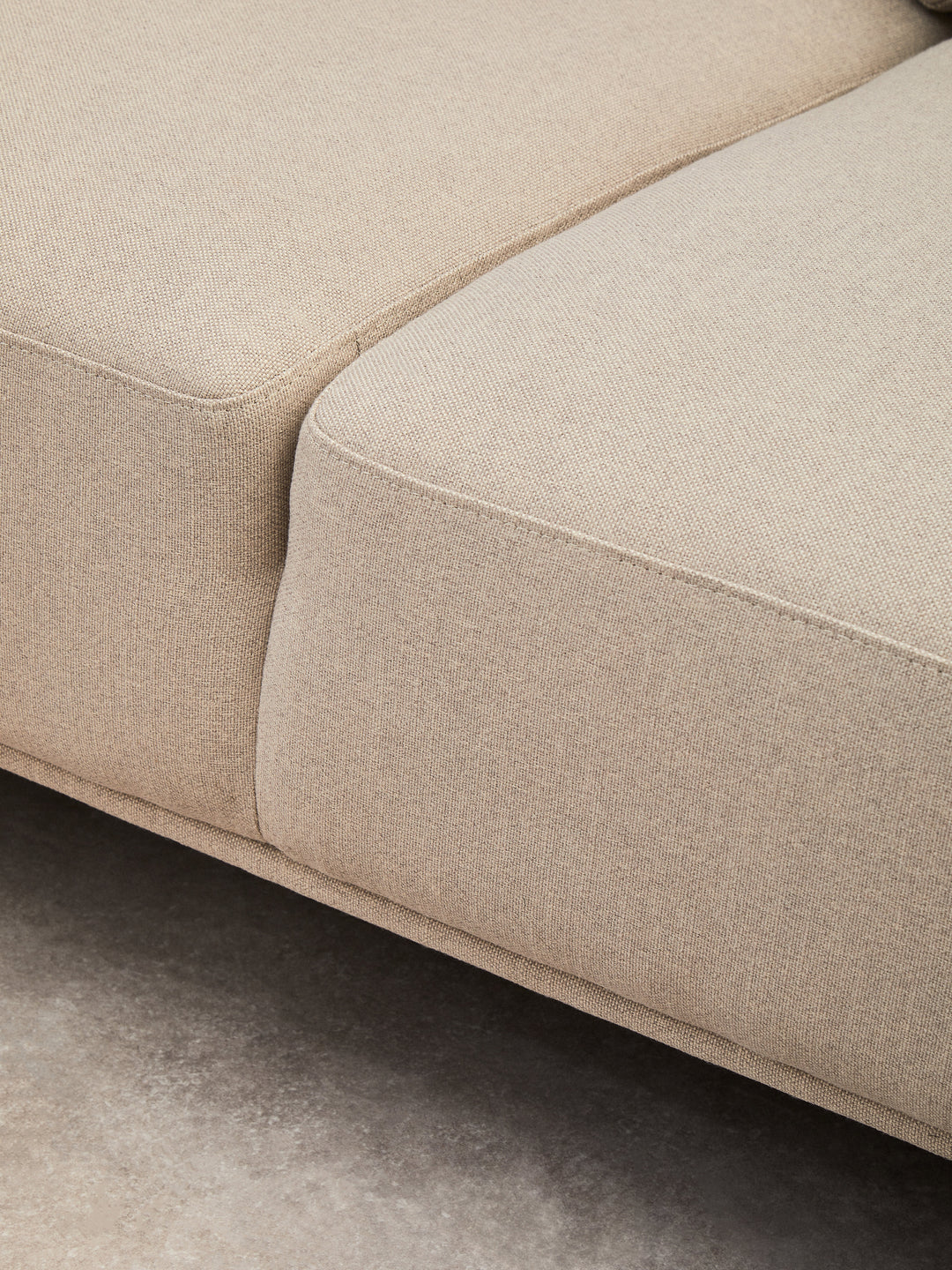 Taranto Neutral Three Seat Left Chaise Sofa