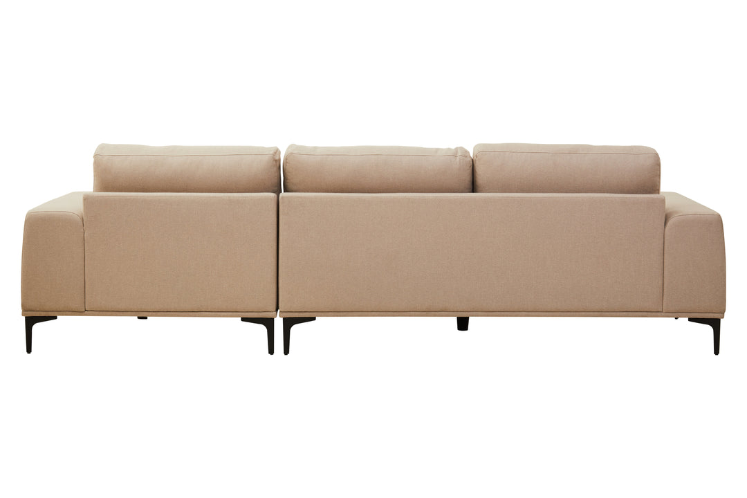 Taranto Neutral Three Seat Left Chaise Sofa