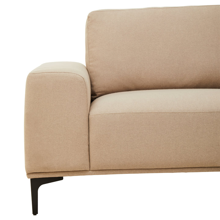 Taranto Neutral Three Seat Left Chaise Sofa