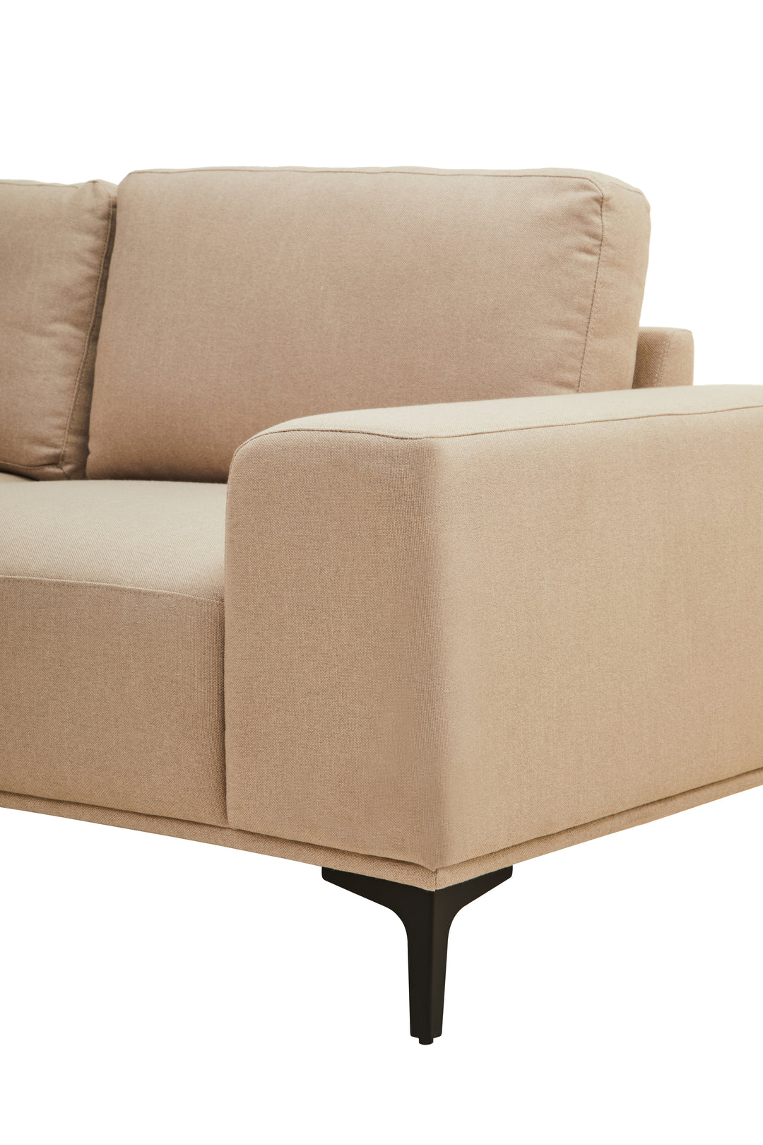 Taranto Neutral Three Seat Right Chaise Sofa